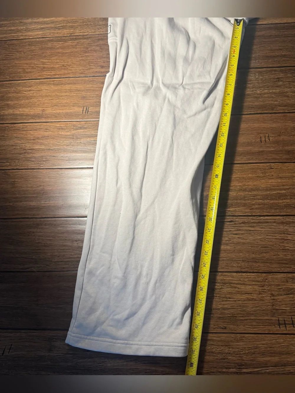 Nike Air Mens Fleece Sweatpants Cream Off White Wide Leg Joggers Size Large